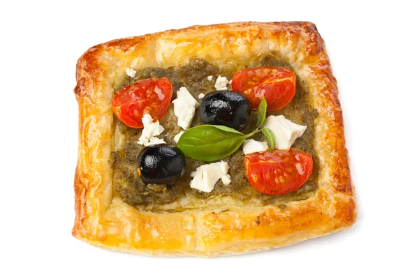 Средиземноморское слоеное тесто с песто — стоковое фото