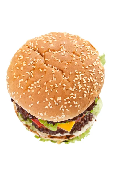 Nagy ízletes hamburger. — Stock Fotó
