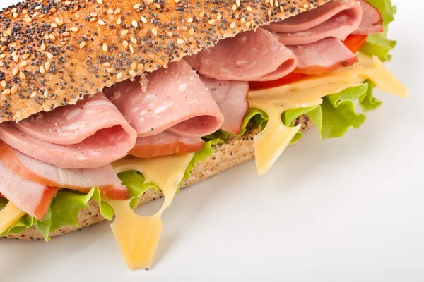 Panino al prosciutto e formaggio — Foto Stock