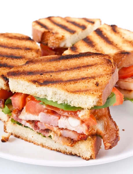 Sanduíches de bacon, alface e tomate BLT — Fotografia de Stock
