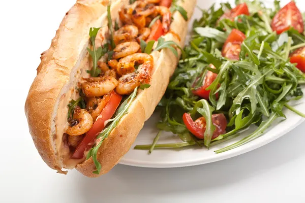 Shrimp Po-Boy Sandwich — Stock Photo, Image