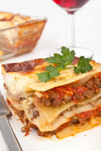 Classic beef lasagna — Stock Photo, Image