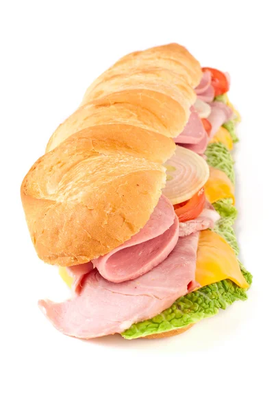 Vita vete baguette smörgås — Stockfoto