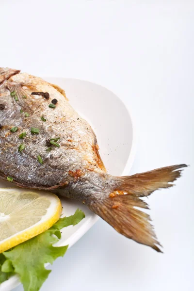 Mar Bream peixe com legumes — Fotografia de Stock