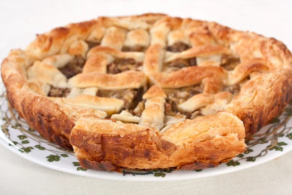 Tarte aux champignons savoureux — Photo