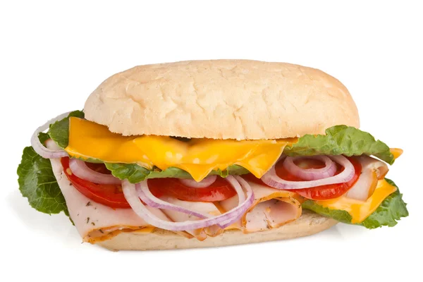 Leckeres Sandwich gefülltes Fleisch — Stockfoto