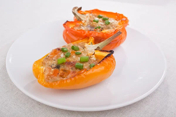 Peppers stuffed with cheese — Stock Photo, Image