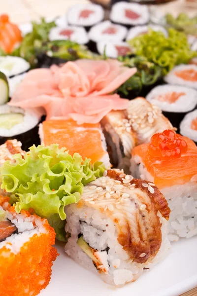 Zestaw duży sushi — Zdjęcie stockowe