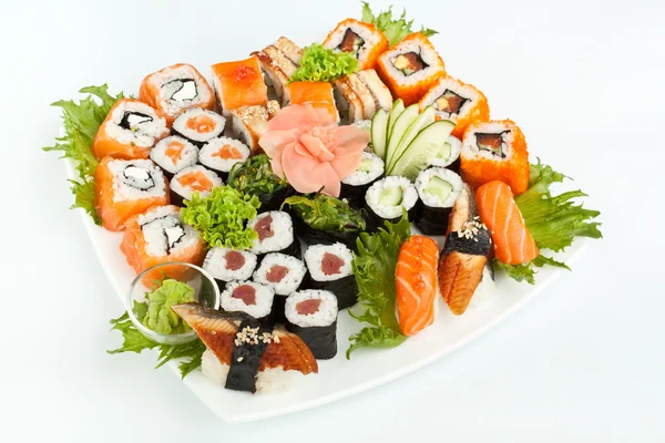 Velké barevné sushi set — Stock fotografie