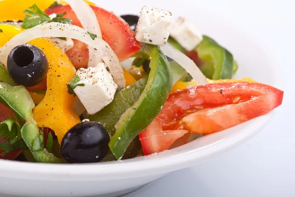 Close up healthy greek salad — Stock Photo, Image