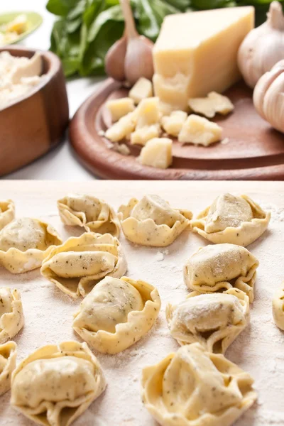 Rå fylld pasta — Stockfoto