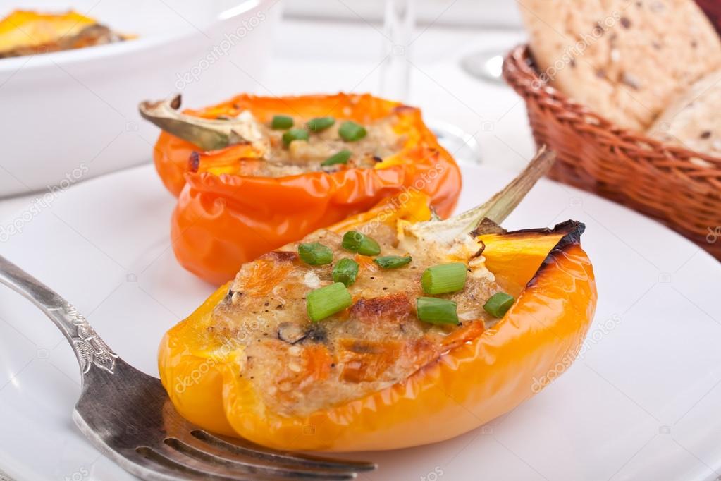 Peppers stuffed with cheese