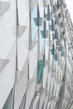 Kuala Lumpur 'daki Saloma Link köprüsünün detaylarının yakın görüntüsü.