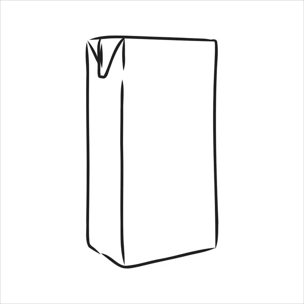 Milchbehälter oder Kartonverpackungen. Vektor handgezeichnete Skizze Illustration — Stockvektor