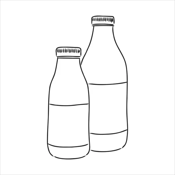 Envase de leche o caja de embalaje. vector dibujado a mano dibujo ilustración — Vector de stock