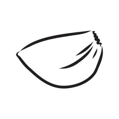 bitki, baharat, üç sarmısakları, vektör, beyaz üzerine siyah beyaz dağılımı