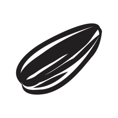 Ayçiçeği tohumlarının el çizimi vektör çizimi. Poster, kart, tekstil, tarif, kafe menüsü tasarımı için elementler.