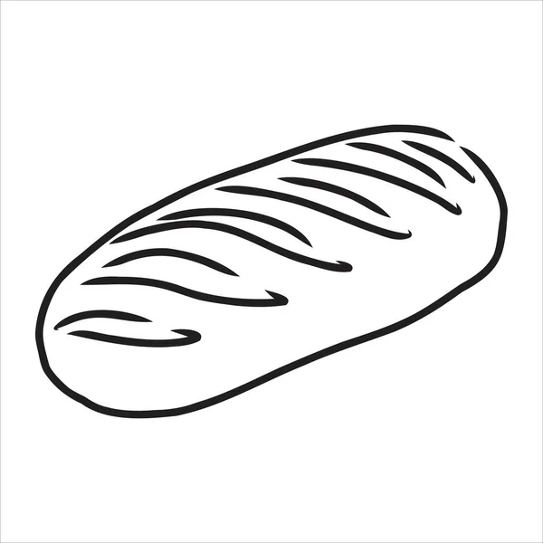 En limpa bröd. Vektor svart handritad vintage gravyr illustration för affisch, etikett och meny bageri butik. Isolerad på den vita bakgrunden. — Stock vektor