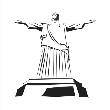 Kurtarıcı İsa, Rio de Janeiro 'daki İsa heykelinin detaylı çizimi.