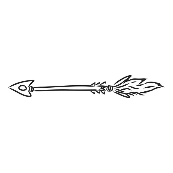 Flechas étnicas, plumas. Estilo boho. vector de flecha boho — Archivo Imágenes Vectoriales