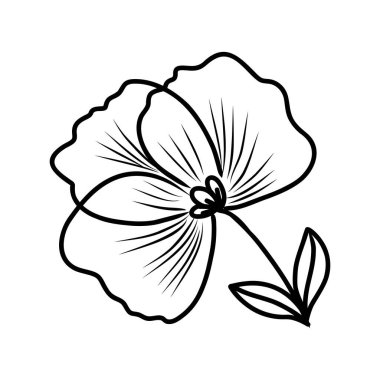 Çiçek fantezisi. fantezi soyut çiçek vektör llüstrasyonu