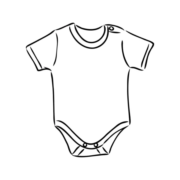 Anzug. Babybody-Skizze. Babybody-Design. Bodysuit-Vektor. Vorlage für Babykleidung. Sie können es als Attrappe in Ihren Entwürfen verwenden. — Stockvektor