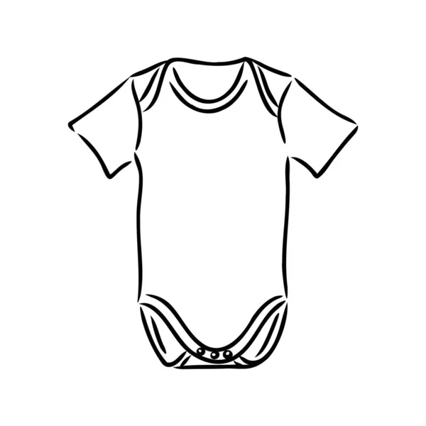 Anzug. Babybody-Skizze. Babybody-Design. Bodysuit-Vektor. Vorlage für Babykleidung. Sie können es als Attrappe in Ihren Entwürfen verwenden. — Stockvektor