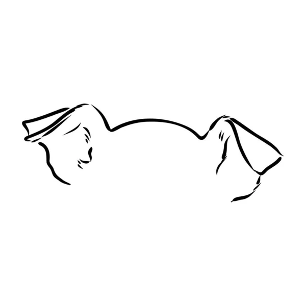 Simple dog. Vector illustration. dog ears vector sketch — 스톡 벡터