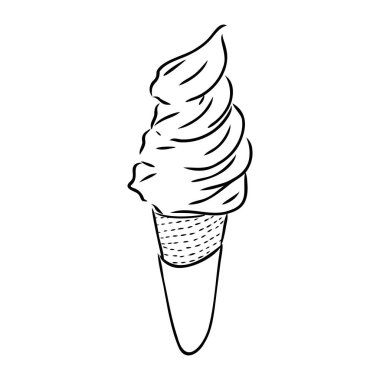 Dondurma külahı dondurma vektörü