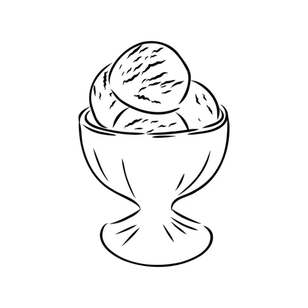 Glace cône doodle crème glacée vecteur — Image vectorielle