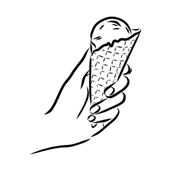 Вектор морозива конус каракулі морозива — стоковий вектор