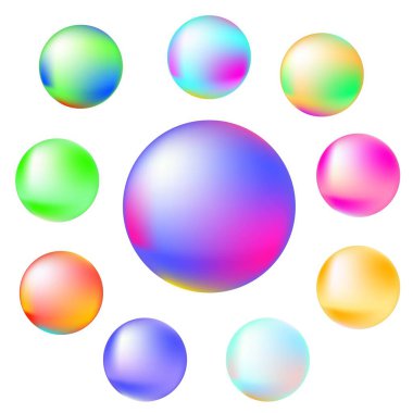 Sıvı renk rozetleri ayarlandı. Soyut şekiller, kompozisyon. Eps10 vektörü.