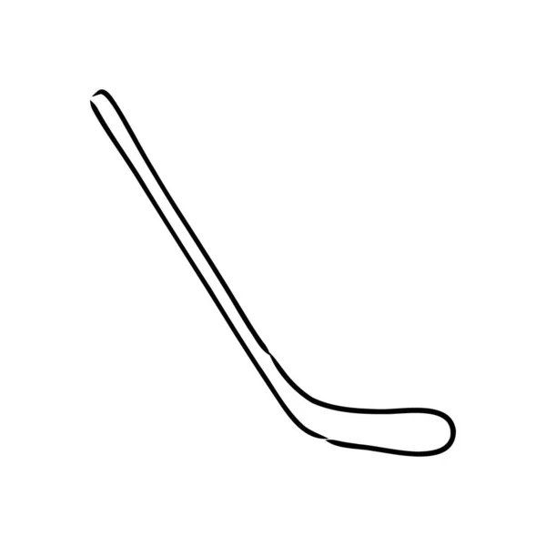 Hockey stick geïsoleerd op wit. Tekening vector illustratie — Stockvector