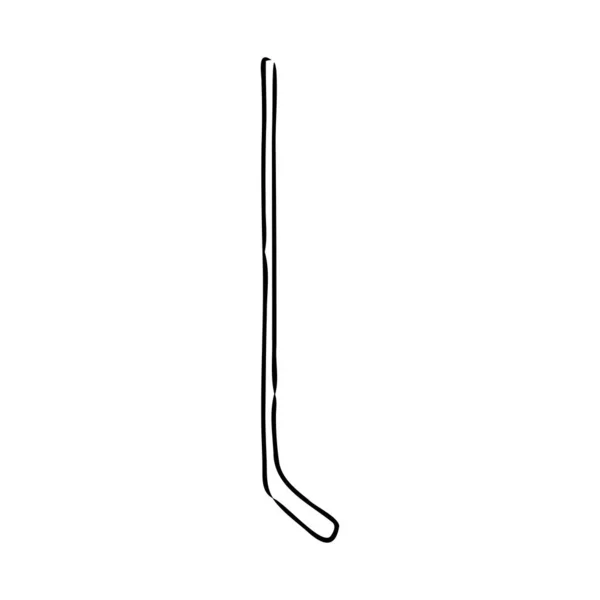 Хокейна паличка ізольована на білому. Ескіз Векторні ілюстрації — стоковий вектор