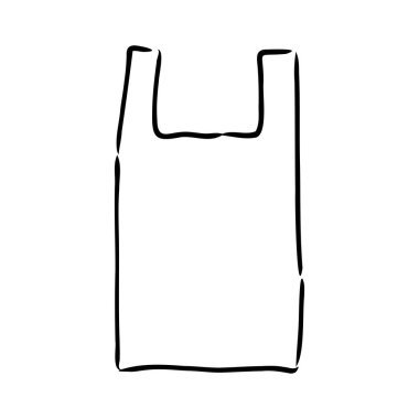 Plastik poşet taşıyıcısının vektör illüstrasyonu