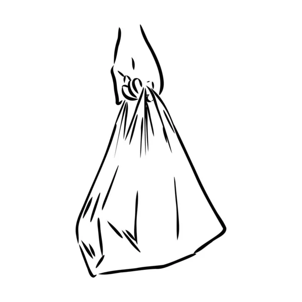 Εικονογράφηση διάνυσμα πλαστικής σακούλας με πλαστική σακούλα — Διανυσματικό Αρχείο