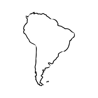 Güney Amerika haritası. Harita konsepti Güney Amerika vektörü