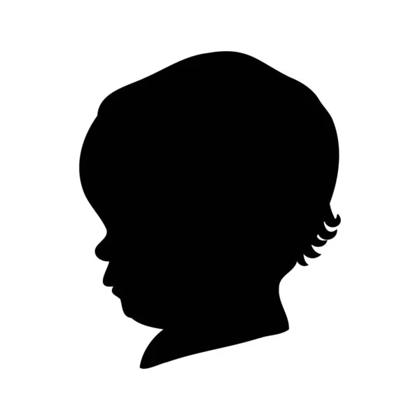 Un vector de silueta infantil vector de perfil infantil — Archivo Imágenes Vectoriales