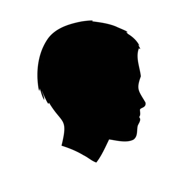 Ein Kind Silhouette Vektor Kind Profil Vektor — Stockvektor