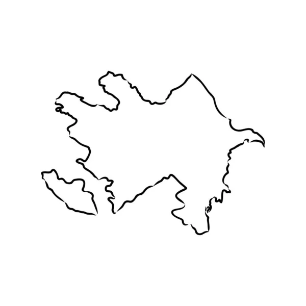 아제라 바 잔의 지도. 지도 개념 azerbeijan map vector — 스톡 벡터