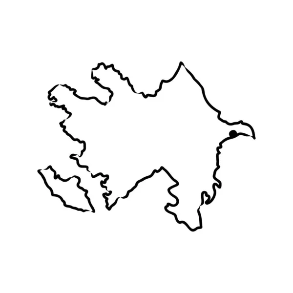 Карта Азербайджана. Вектор карты Азербаджана — стоковый вектор