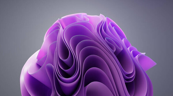 Abstract Background Purple Layered Ruffles Shape Flower Wavy Fashion Wallpaper — Stock Photo, Image