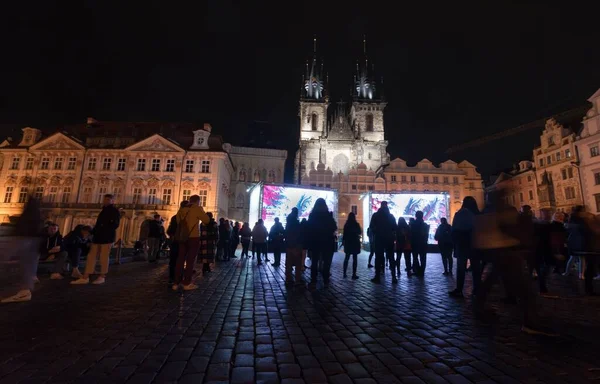 Prague October 2021 Projection Room Change Accurat Studio Prague Light — стокове фото