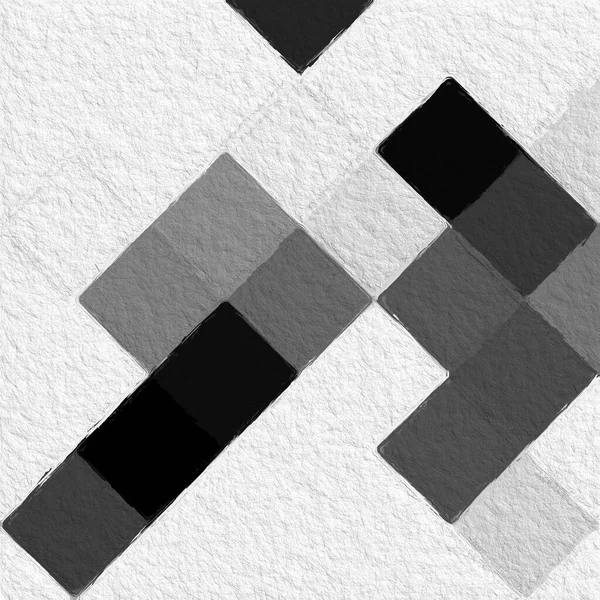 Černá Bílá Abstraktní Mozaika Drsným Texturou Pozadí — Stock fotografie