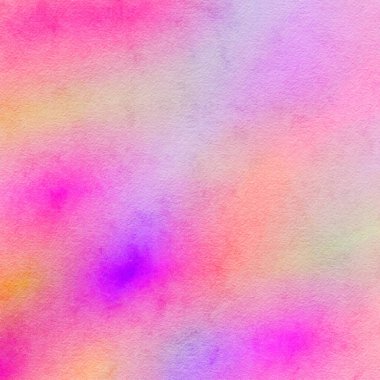 Renkli soyut desen. Arka planlar için tatlı pastel, suluboya kağıt dokusu. Fırça darbesi grafiği soyut. Yaratıcı duvar kağıdı veya tasarım sanatı için resim.