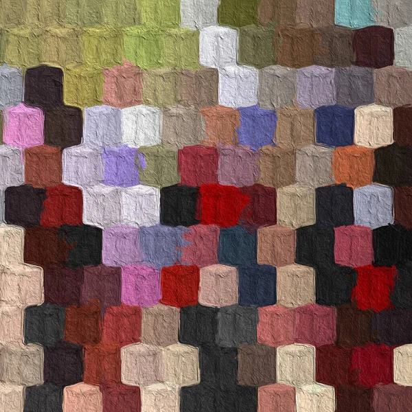 Colorido Mosaico Abstracto Con Fondo Textura Áspera Fondo Patrón Cuadrado — Foto de Stock
