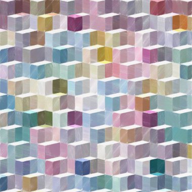 Colorful squares pattern with a rough texture. Background texture wall and have copy space for text. Picture for creative wallpaper or design art work.