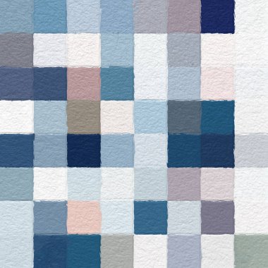 Kabataslak dokuya sahip renkli soyut mozaik. Renkli kare desenli arka plan. Yaratıcı duvar kağıdı ya da tasarım sanatı için resim. Metin için arkaplanda kopyalama alanı var.