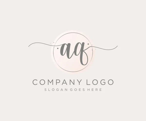 Feminine Logo Usable Nature Salon Spa Cosmetic Beauty Logos Flat — Stock Vector