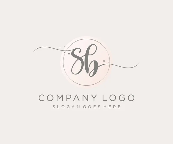 Logo Femenino Utilizable Para Naturaleza Salón Spa Cosméticos Logos Belleza — Archivo Imágenes Vectoriales